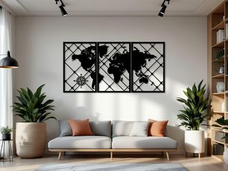 OEM Gran Decoraci&oacute;n De Pared mapa Del Mundo + Imagen Adicional Mapa Del Mundo 120 X 60 Cm + Imagen Adicional