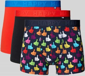 Happy Socks Pants mit elastischem Logo-Bund im 3er-Pack in Black, Größe XL