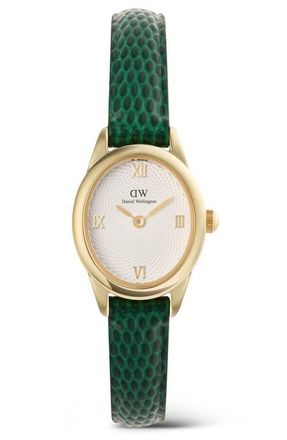 Daniel Wellington Ophelia Mini Leather Strap Watch, 22mm x 25.5mm in Gold-Tone at Nordstrom