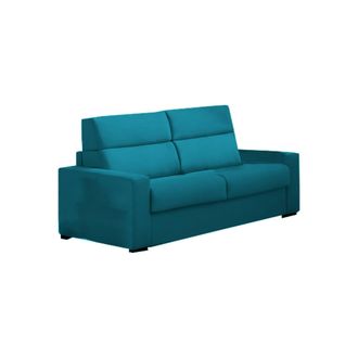 Dmora Sof&aacute; Fijo 2 Plazas Vialfre, Desenfundable, Hidrorepelente Hecho En Italia, Lavable, 180x95x100h Cm Azul