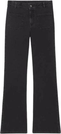 Vanessa Bruno Dompay Jeans - Dames - Wijde Broeken - Zwart - L - Katoen - Broeken
