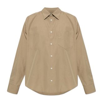 Ami Shirts, female, Beige, Size: XS Oversized Shirt