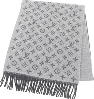 Louis Vuitton Pre-owned Vintage Stola - Heren - Vintage Accessoires - Grijs - ONE Size - Wol - Vintage