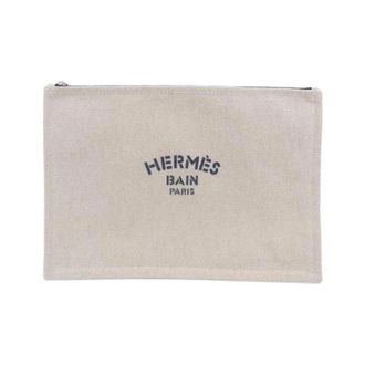 Herm&egrave;s Pochette Pre-owned New Yachting in tela - - Pre-owned - Donna - Beige - ONE SIZE