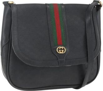 Gucci Pre-owned Cross Body Bags, female, Black, Size: ONE SIZE Pre-owned Plastic Cross Body Bag