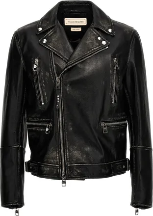 Alexander McQueen Black Leather Nail