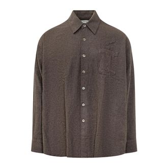 Our Legacy Borrowed Shirt - Heren - Casual Overhemden - Bruin - XL - Katoen - Overhemden