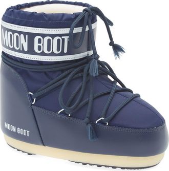 Moon Boot Icon Low Water Repellent Nylon Boot in Blue at Nordstrom, Size 36
