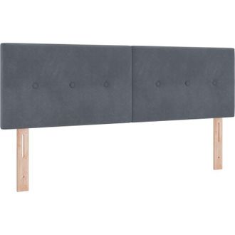 vidaXL Cabecero Con Luces De Tiras Led Ajustable Gris 80 Cm Terciopelo Vidaxl