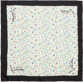 Valentino Garavani Colorful Print Silk Square Scarf in White Multi at Nordstrom