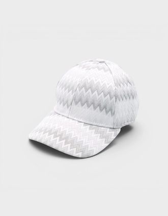 Missoni Womens Zig Zag Baseball Cap Grey - White - Size: ONE size