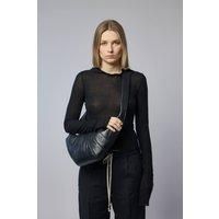 Rick Owens Knit T-shirt - Cropped Hooded Rib Ls T Black