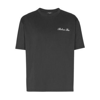 Balmain T-Shirts, male, Black, Size: XL Crew Neck Short Sleeve T-Shirt