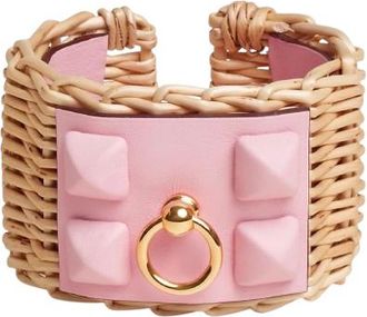 Herm&egrave;s Pink Medor Picnic Sakura cuff bracelet