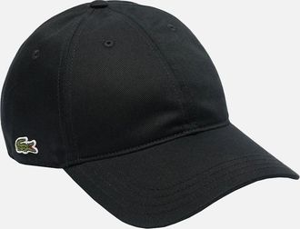 Lacoste Mens Lacoste Cotton Twill Baseball Cap Black - Size: ONE size