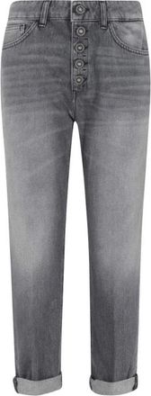 Dondup Koons Loose-Fit Jeans - Dames - Cropped Jeans - Grijs - W26 - Katoen - Jeans