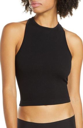 Free People Hayley Racerback Brami Crop Top in Black at Nordstrom, Size X-Small