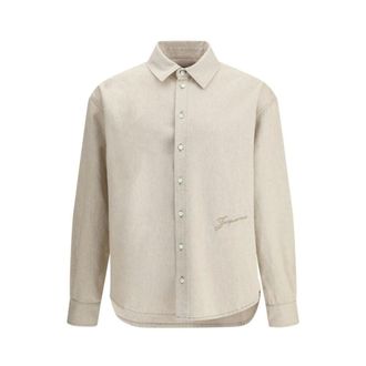 Jacquemus Casual Shirts, male, Beige, Size: XS Simon de-Nîmes Denim Shirt