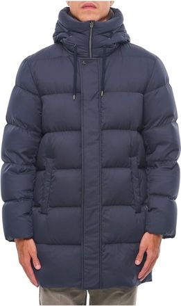 Herno Arendelle Long Jacket - male - Herno - Down Jackets - Blue - 3XL - Jackets