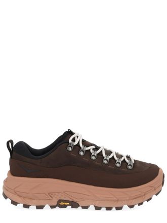 Hoka One One Brown Solid Lace Up Sneakers