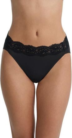 Skarlett Blue Divine Lace Trim French Cut Brief in Black at Nordstrom, Size Medium
