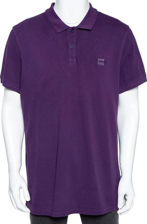 HUGO BOSS Boss By Hugo Boss Purple Cotton Pique Slim Fit Prime Polo T-Shirt 3Xl