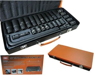 Trade Shop Trade Shop - Kit 27 Bussole/boccole Adattatore Rinforzate Per Avvitatore Pneumatico Da 1/2