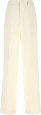 Valentino Garavani Wollen broek met riemlussen - Beige