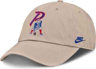 Nike New England Patriots Rewind Club Nike Mens NFL Adjustable Hat in Brown | NF0205Y8KV-RCU