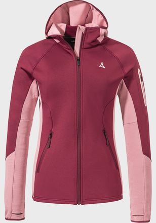 Sch&ouml;ffel Fleecejacke SCH&Ouml;FFEL Fleece Hoody Lodron L, Damen, Gr. 42, pink (3825, pink), Oberstoff : 94% Polyester 6% Elasthan Oberstoff Seitenteile: 94% Polyest