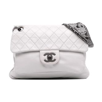 Chanel Pre-owned Quilted Leather Shoulder Bag - Dames - Pre-owned - Wit - Maat: ONE Size Leer