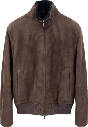 Corneliani Jassen, Heren, Bruin, L, Katoen, Bomberjack