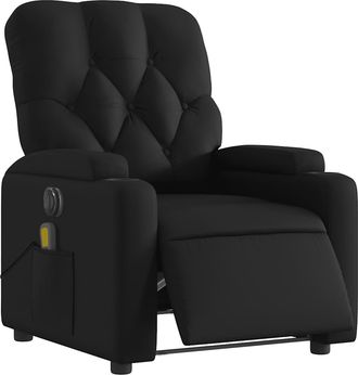 vidaXL Vidaxl - Sill&oacute;n De Masaje Reclinable El&eacute;ctrico Cuero Sint&eacute;tico Negro