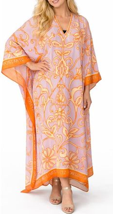 Ranee&rsquo;s Long Cotton Cover-Up in Orange at Nordstrom Rack