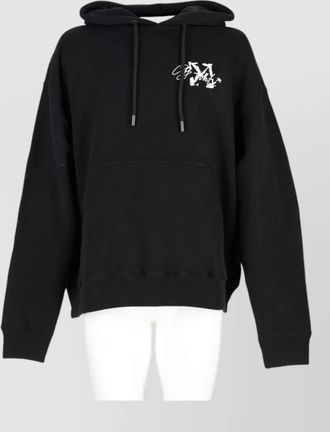 Off-white cotton hoodie
