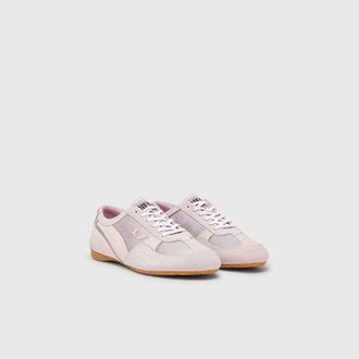 Diesel D-Mile-Flat sneakers with suede overlays - Sneakers - Woman - Pink
