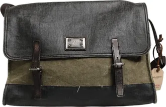 Dolce & Gabbana Military Green Two Tone Messenger Shoulder Borse Men Mens Bag