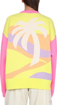 Palm Angels Palm-Embroidered Sweater - Pink