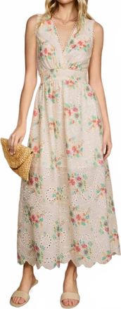 Dress Forum Everbloom Lace Maxi Dress In Beige