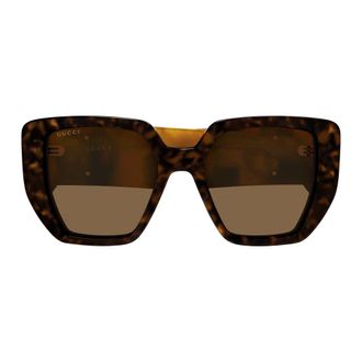 Gucci Sunglasses, female, Brown, Size: 54 MM Sunglasses
