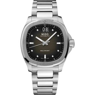 Mido Multifort Square Automatic Bracelet Watch, 40mm in Grey at Nordstrom