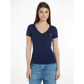 Tommy Jeans T-shirt met V-hals en logo
