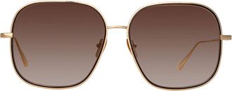 Linda Farrow JULIANA LFL1394 C3 Womens Sunglasses Brown Size 63