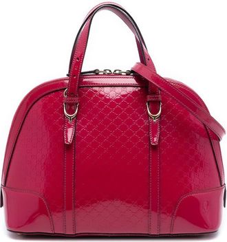 Gucci Pre-owned Gucci Small Microguccissima Patent Nice Dome Satchel Ladies 309617 002404