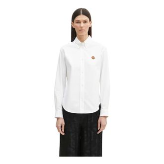 Kenzo Dames, Blouses & Shirts, Wit, Maat: XS Katoen