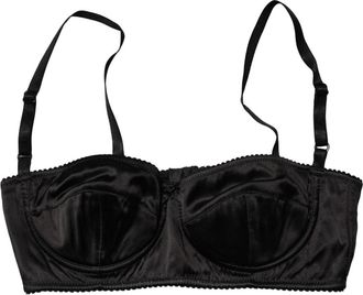 Dolce & Gabbana Semi-Pad Beugel Balconette BH - Dames - BHs - Zwart - S - Polyester - Ondergoed