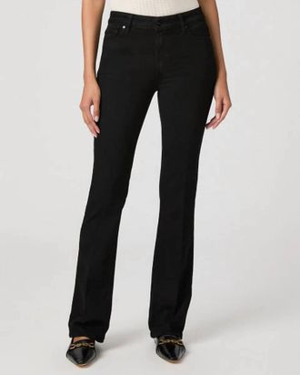 Paige Manhattan Bootcut 32 Jeans In Black Shadow