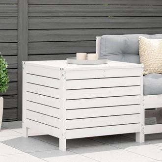 vidaXL Taburete De Jard&iacute;n Madera Maciza De Pino Blanco 62x63,5x53,5 Cm Vidaxl