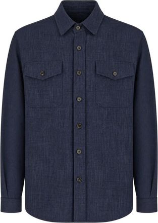 Cruna Osaka Overshirt - - Shirts - Uomo - Blu - L