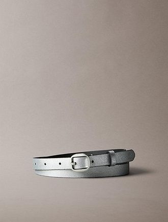 Calvin Klein Cintur&oacute;n De Piel Con Hebilla Redonda